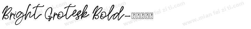 Bright Grotesk Bold字体转换